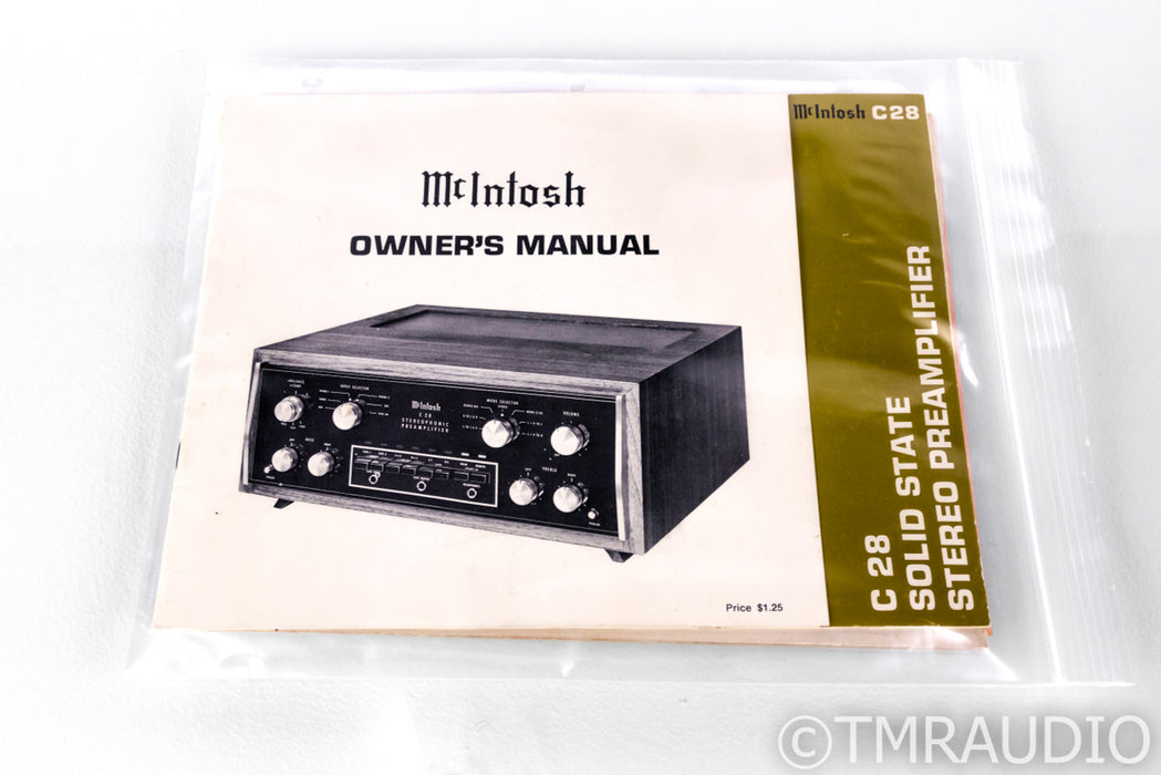 McIntosh C-28 Vintage Stereo Preamplifier; C28; MM Phono
