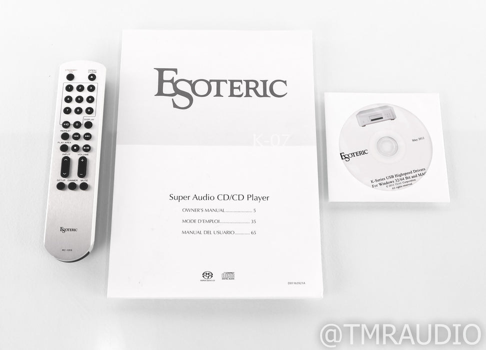 Esoteric K-07 SACD / CD Player; K07; Remote