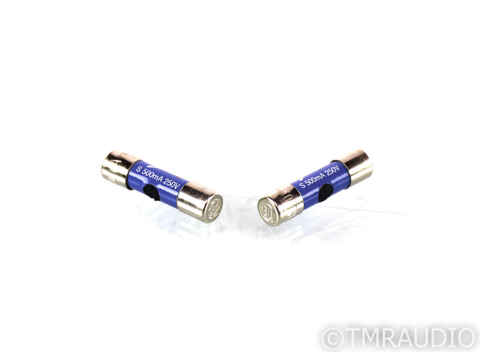 Synergistic Research SR Blue Fuse; Pair; Slow-Blow; 5x20mm; 250V; 500mA