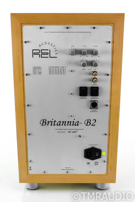 REL Britannia B2 10" Powered Subwoofer; Maple; B-2