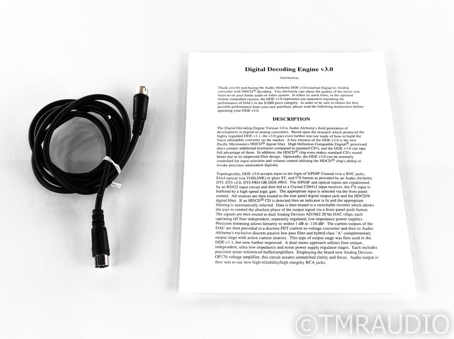 Audio Alchemy Digital Decoding Engine v3.0 DAC; DDE 3 (No Power Supply)