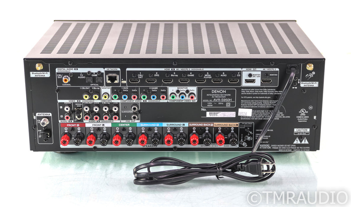 Denon AVR-S950H 7.2 Channel Home Theater Receiver; AVRS950H; Remote; 4K UHD