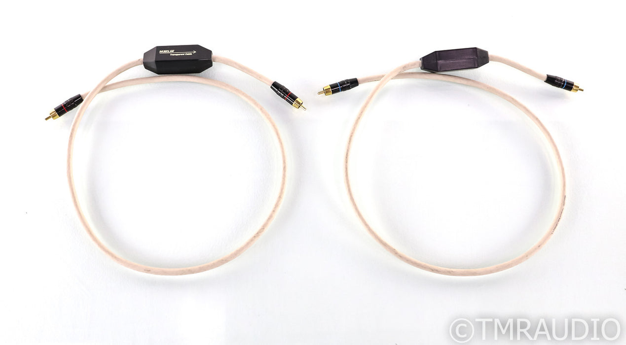 Music Link Transparent Cable RCA Interconnect; 1m Pair Interconnects