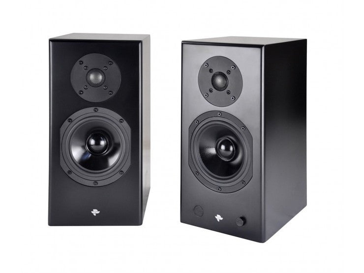 Totem Kin Play Powered Bookshelf Speakers; Satin Black Pair (New)