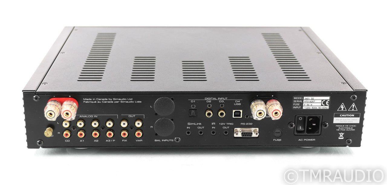Simaudio Moon 340i D2 Stereo Integrated Amplifier; 340-i; DAC; Remote; Silver