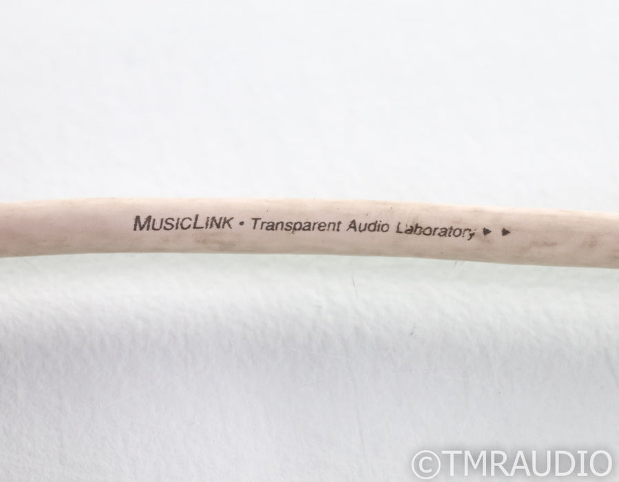 Music Link Transparent Cable RCA Interconnect; 1m Pair Interconnects