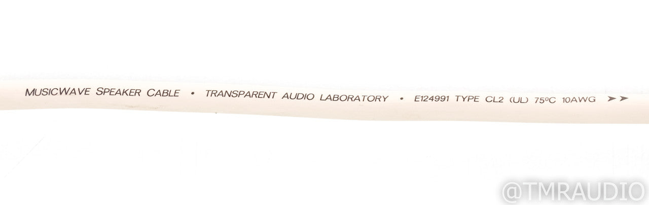Transparent MusicWave Speaker Cables; 8ft Pair