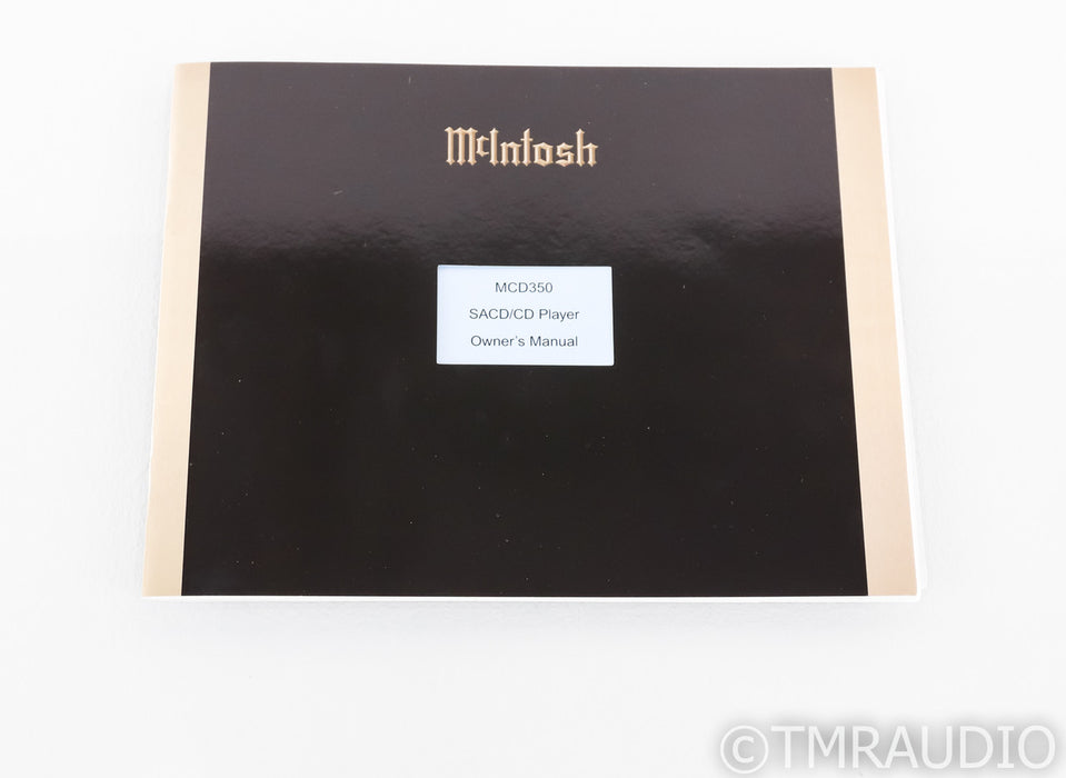 McIintosh MCD350 SACD / CD Player; MCD-350 (No Remote)