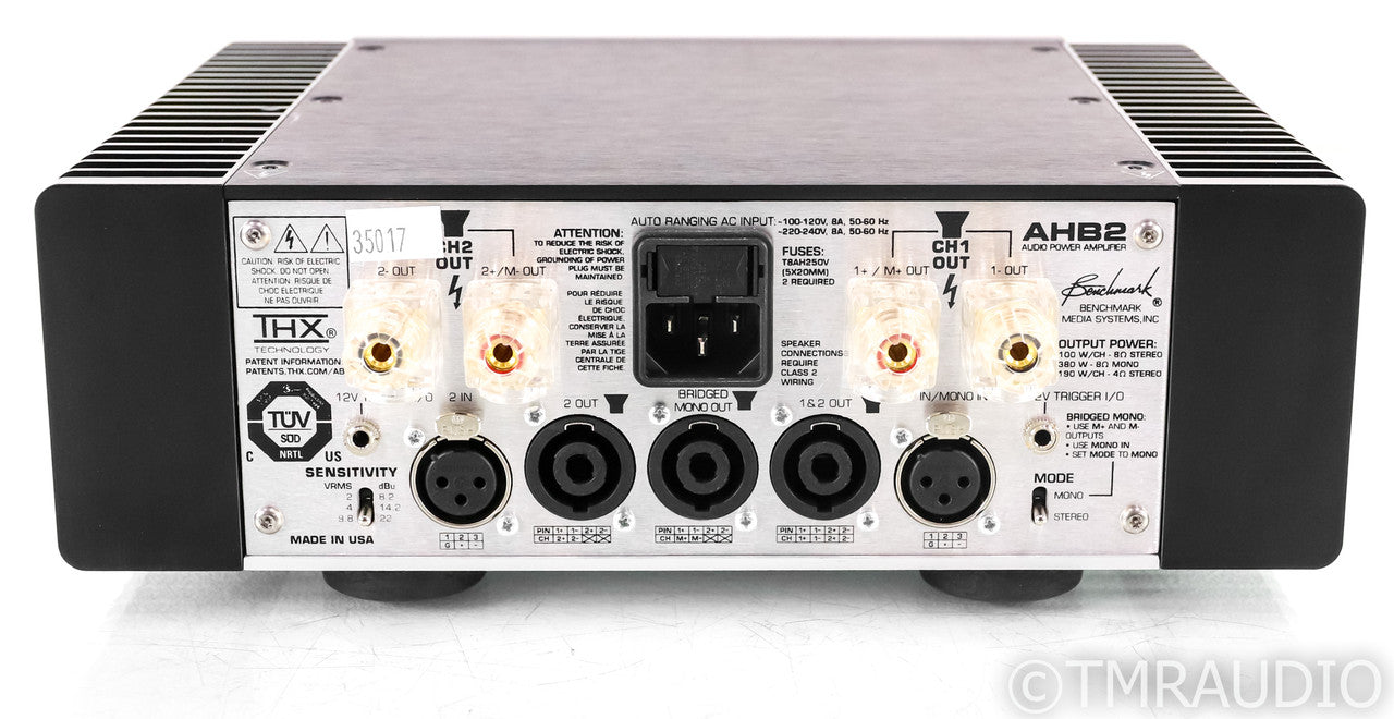 Benchmark AHB2 Stereo Power Amplifier; AHB-2; Silver