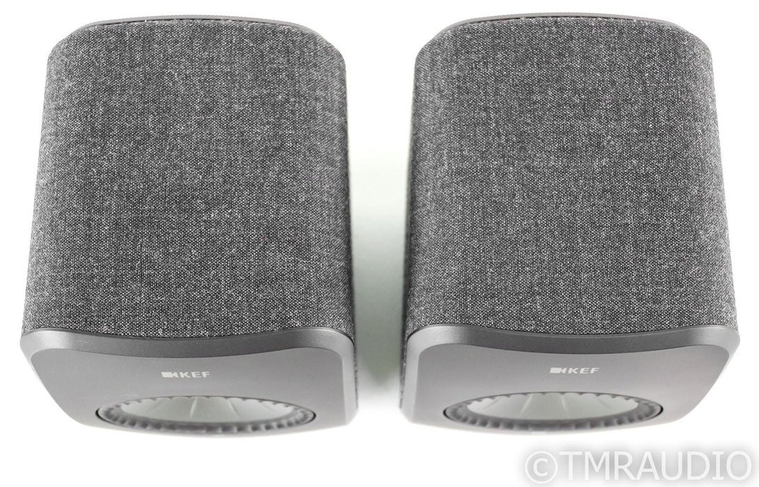 KEF LSX Wireless Powered Bookshelf Speakers; Black & Fabric Pair