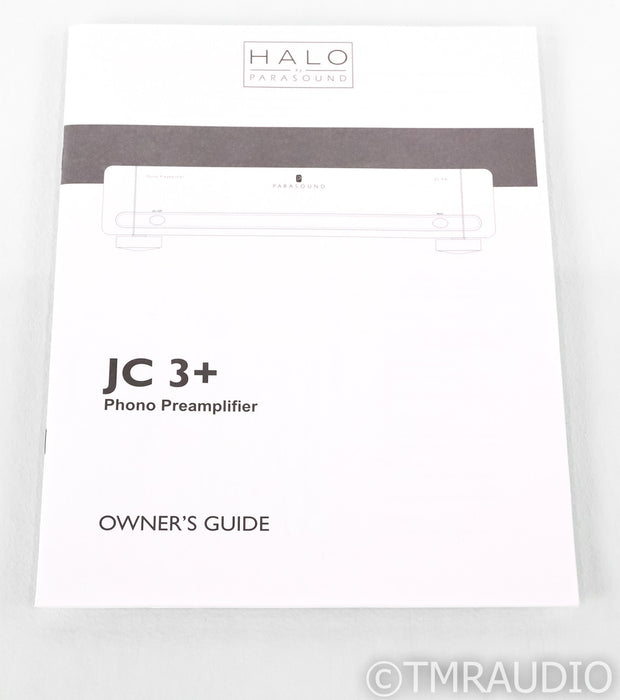 Parasound Halo JC 3+ MM / MC Phono Preamplifier; JC3+; Black