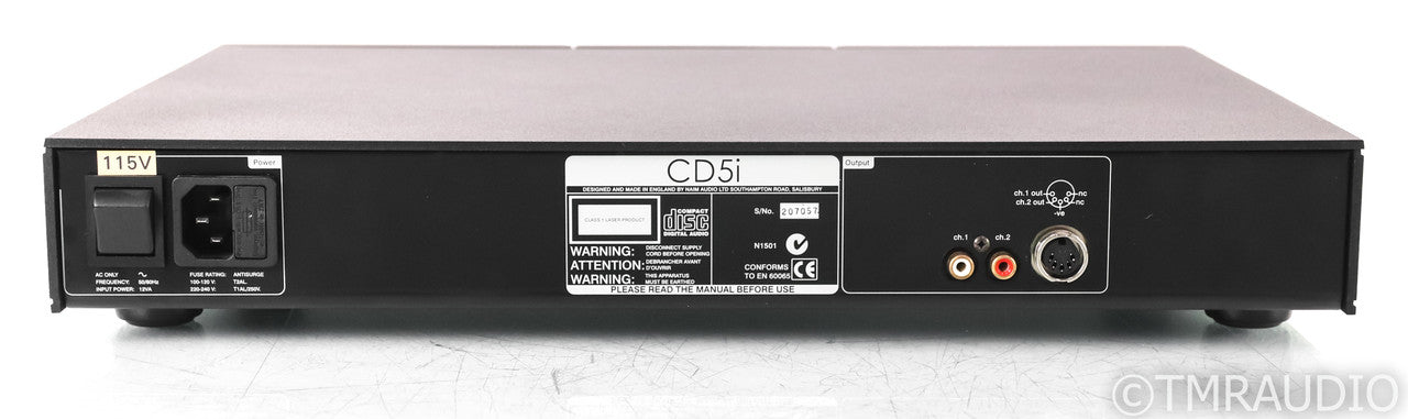 Naim CD5i CD Player; CD-5i; Remote; Black