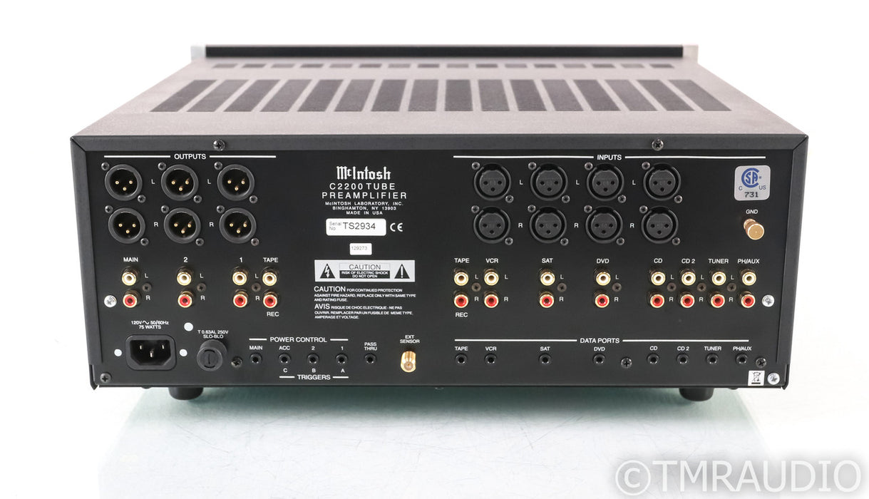 McIntosh C2200 Stereo Tube Preamplifier; C-2200; Remote; MM Phono