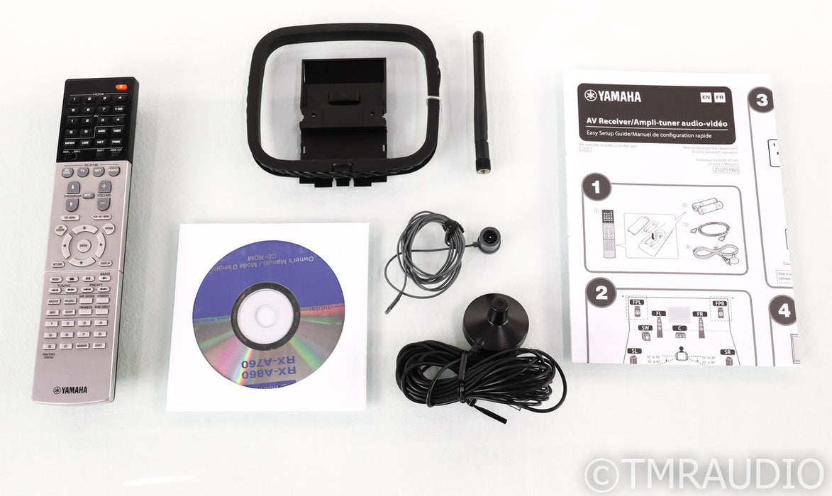 Yamaha RX-A860 7.2 Channel Home Theater Receiver; RXA860; 3D; Atmos; Remote