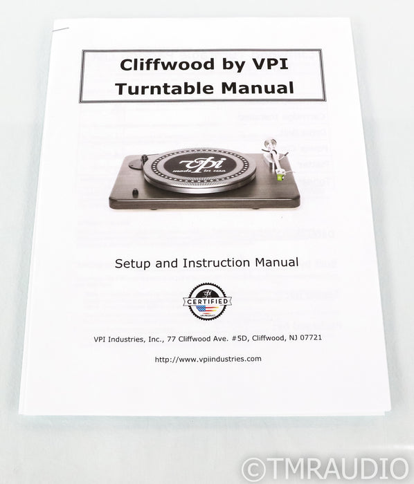 VPI Cliffwood Turntable; VPI Gimbal Tonearm; Hana SH MC Cartridge
