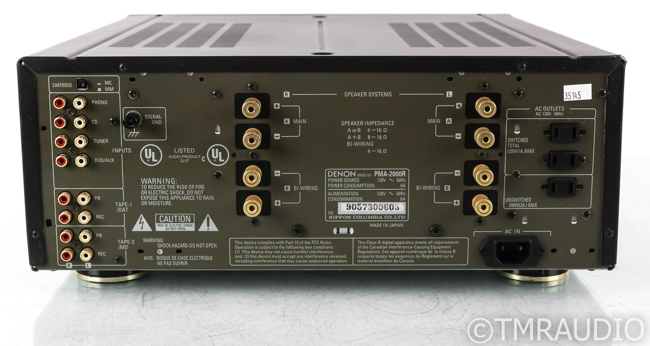 Denon PMA-2000R Stereo Integrated Amplifier; PMA2000R; Black