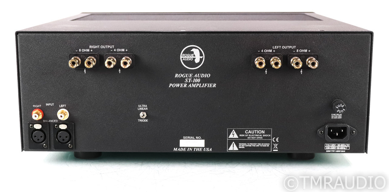 Rogue Audio ST-100 Stereo Tube Power Amplifier; ST100; Black