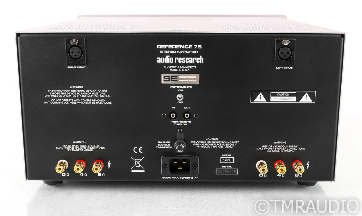 Audio Research Reference 75SE Stereo Tube Power Amplifier; Ref 75 SE