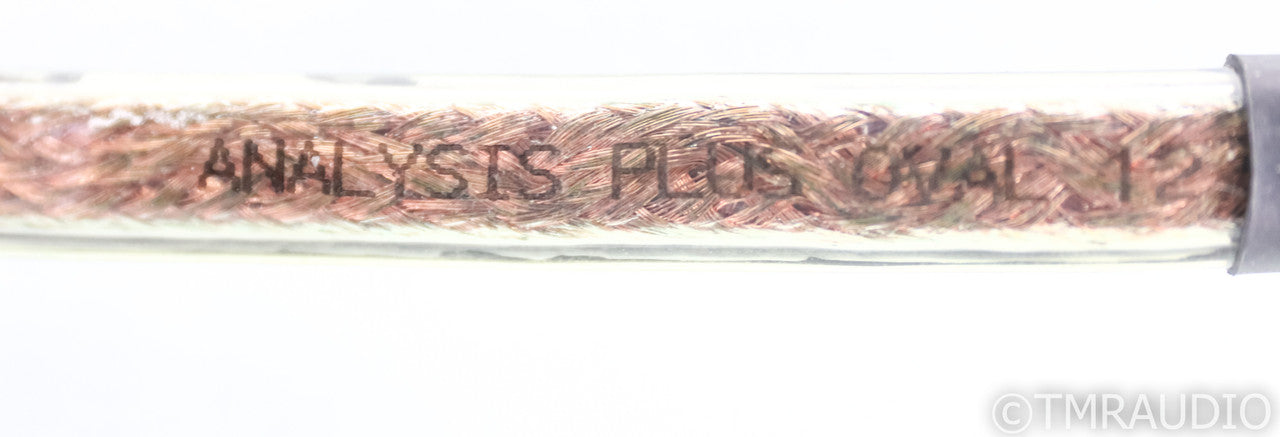 Analysis Plus Oval 12 Biwire Speaker Jumper Cables; 1ft Pair