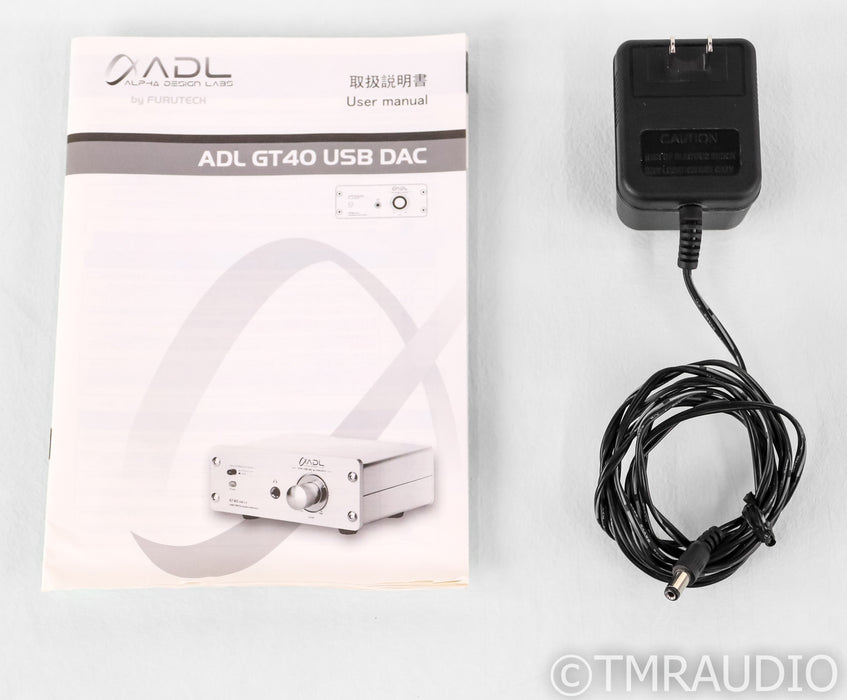 Alpha Design Labs GT40 USB DAC / Phono Preamplifier; GT-40; AS-IS (Noisy Phono)