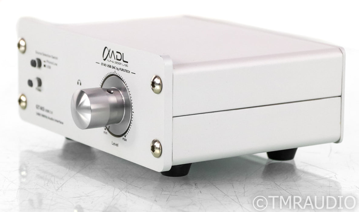 Alpha Design Labs GT40 USB DAC / Phono Preamplifier; GT-40; AS-IS (Noisy Phono)