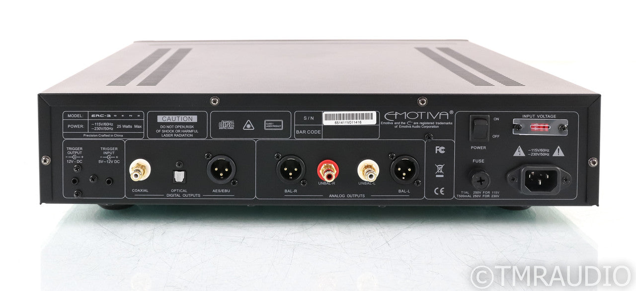 Emotiva ERC-3 Gen 2 Differential Reference CD Player; ERC3; Remote