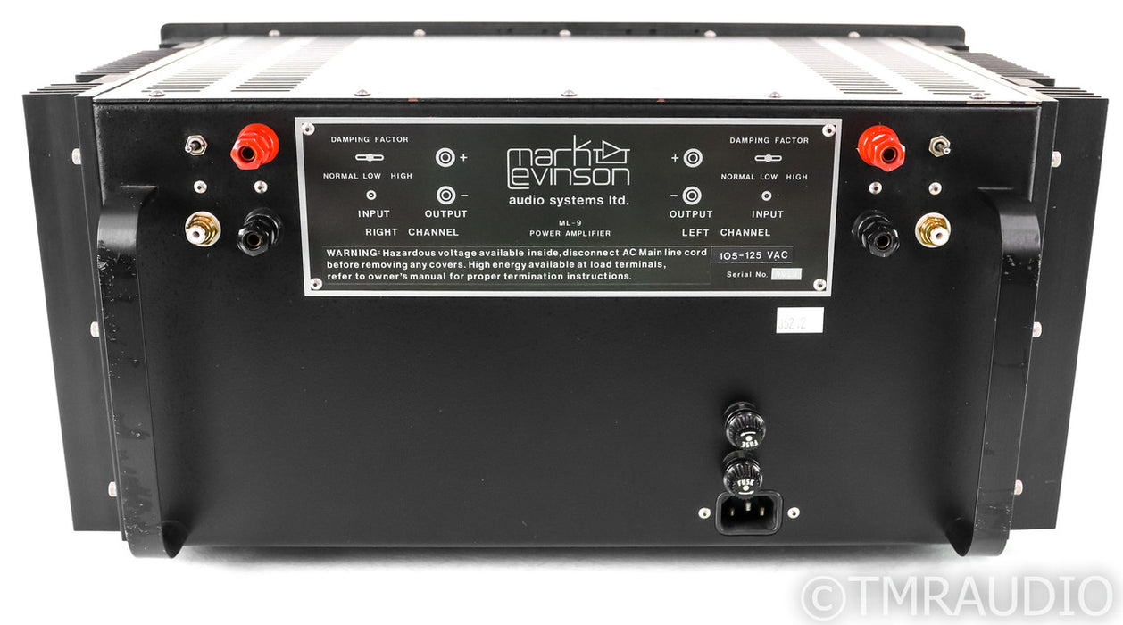 Mark Levinson ML-9 Vintage Stereo Power Amplifier; ML9; Black