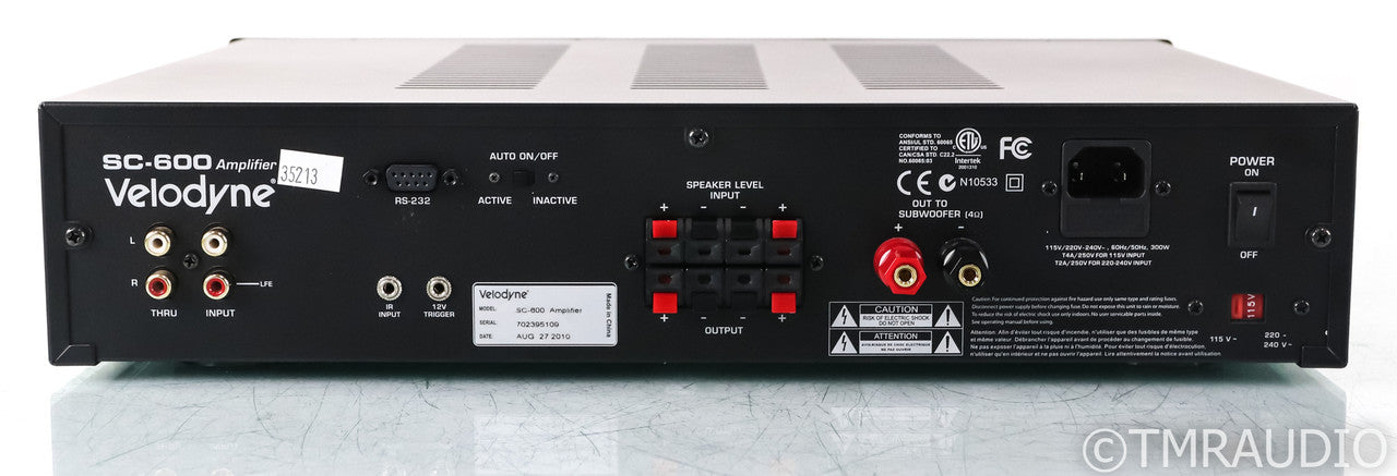 Velodyne SC-600 Subwoofer Power Amplifier; SC600 (No Remote)