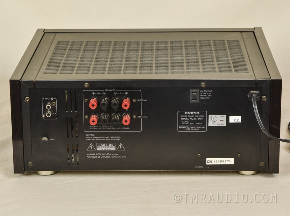 Onkyo Integra M-504 Stereo Power Amplifier