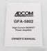 Adcom GFA-5802 Stereo Power Amplifier; GFA5802; AS-IS (Blown Capacitor)