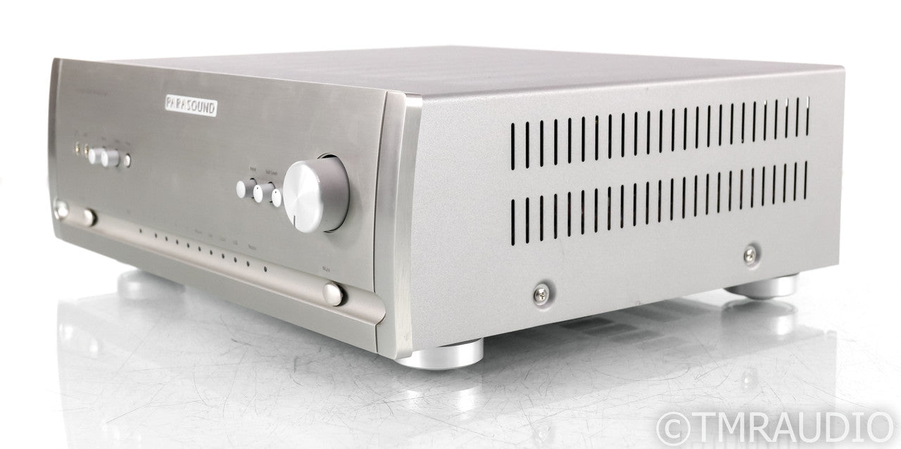Parasound Halo Integrated 2.1 Channel Amplifier; Silver; MM / MC Phono; Remote