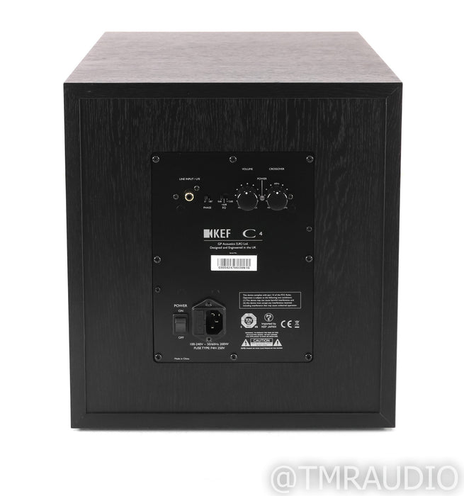 KEF C4 8" Powered Subwoofer; Black Ash; C-4