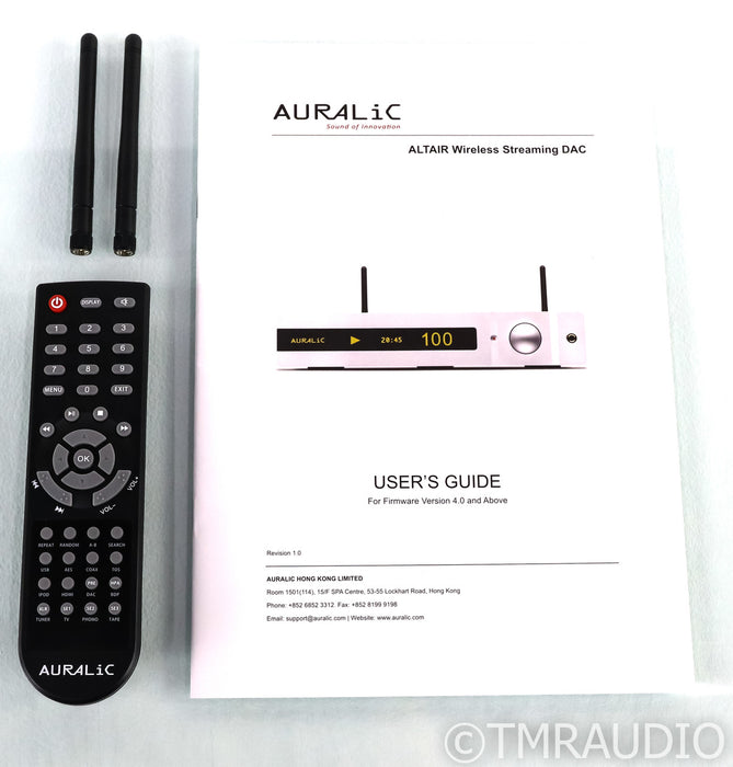 Auralic Altair Wireless Network Streamer / DAC; D/A Converter; Black; Remote