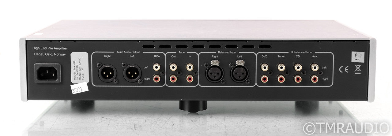 Hegel P4A MKII Stereo Preamplifier; P4A-MKII; Remote; Silver