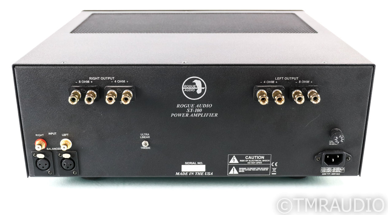 Rogue Audio ST-100 Stereo Tube Power Amplifier; ST100; Black