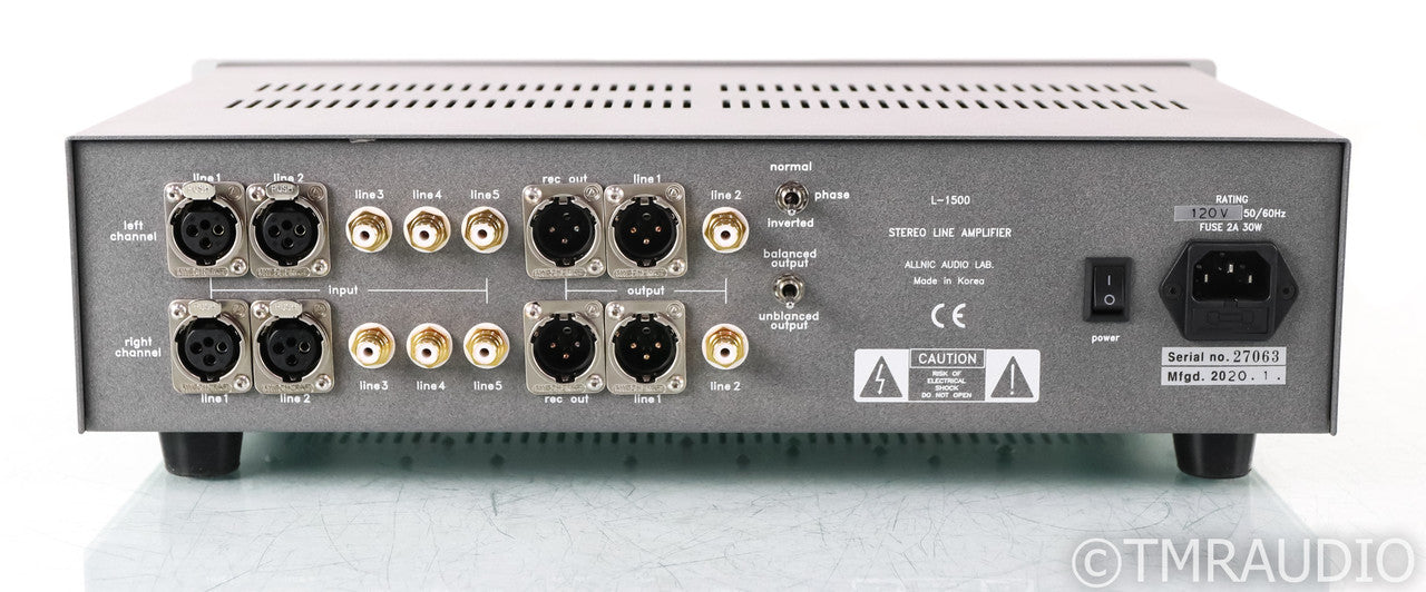 Allnic L-1500 Stereo Tube Preamplifier; L1500; Upgraded L-17000 Transformers