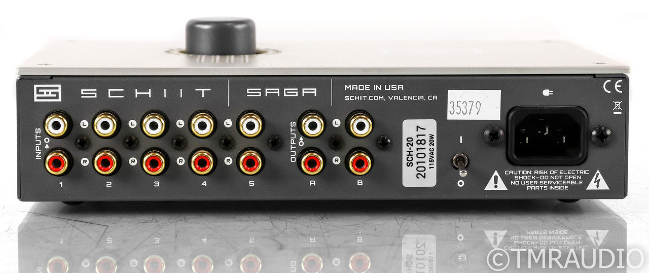Schiit Saga Stereo Tube Hybrid Preamplifier; Silver (No Remote)
