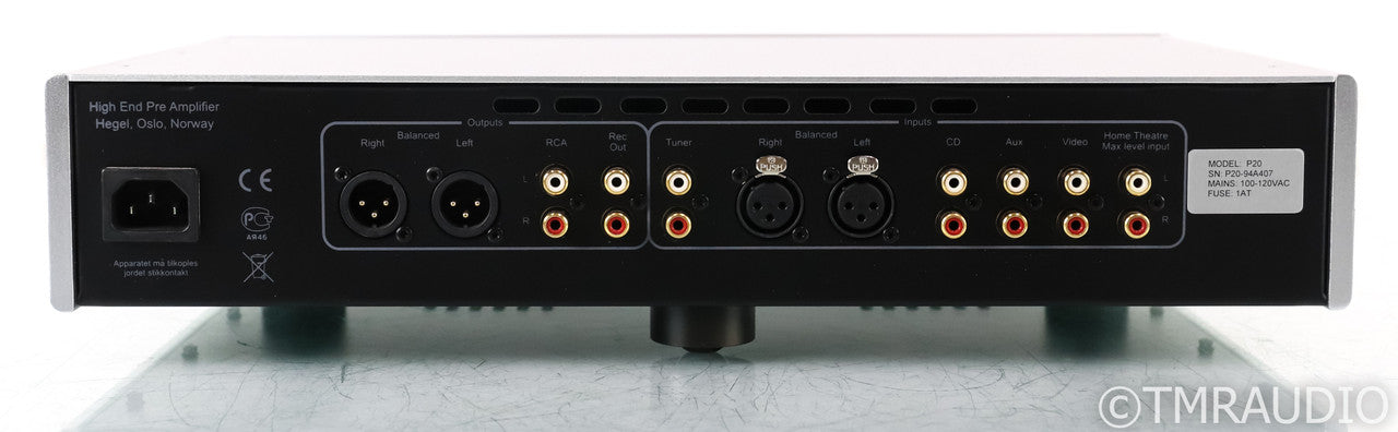 Hegel P20 Stereo Preamplifier; P-20; Silver; Remote