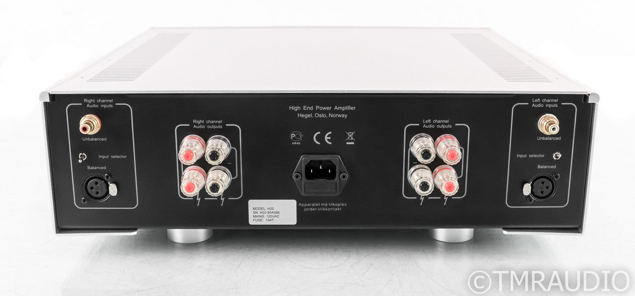 Hegel H20 Dual Mono Power Amplifier; H-20; Silver
