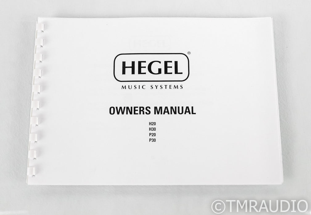 Hegel H20 Dual Mono Power Amplifier; H-20; Silver