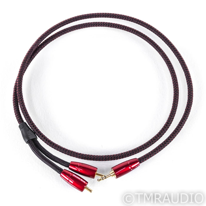 Audioquest Golden Gate Y-Splitter Cable; 1/8" to RCA; Single 1m Interconnect