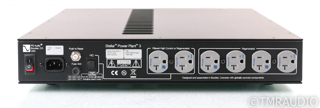 PS Audio Stellar Power Plant 3 AC Power Line Regenerator; Remote; Black (Used)