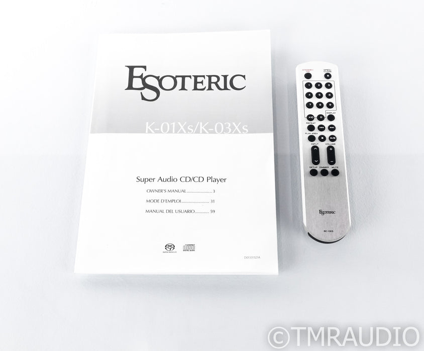 Esoteric Audio K-01Xs SACD / CD Player; K01Xs; Remote; US Version