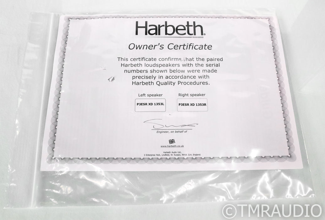 Harbeth P3ESR XD Bookshelf Speakers