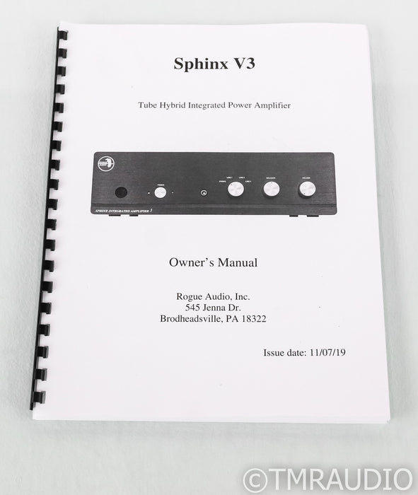 Rogue Audio Sphinx V3 Stereo Tube Hybrid Integrated Amplifier