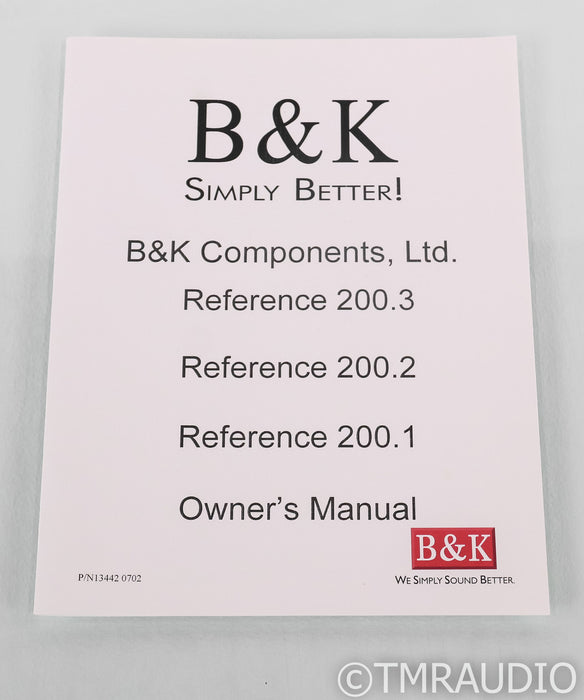 B&K Components Reference 200.2 Stereo Power Amplifier