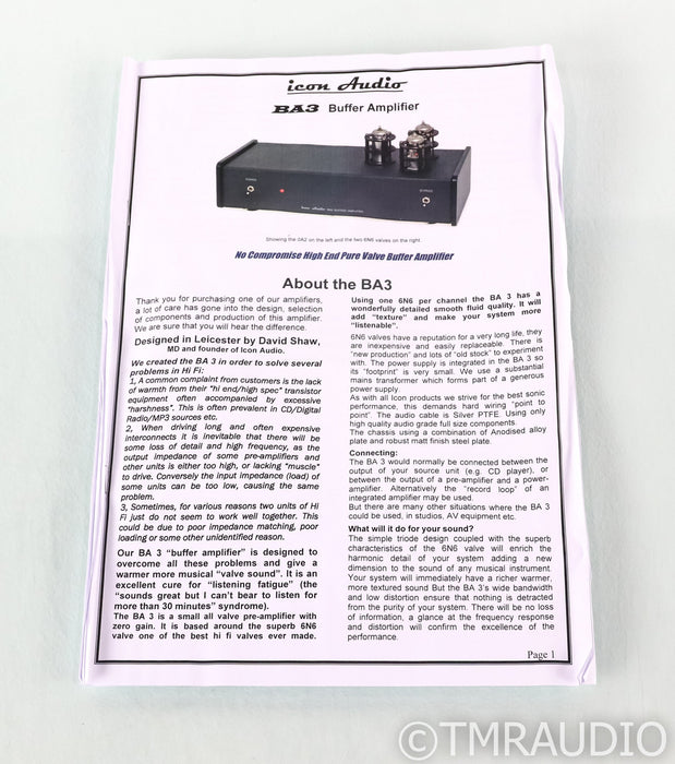 Icon Audio BA3 Stereo Tube Buffer Stage