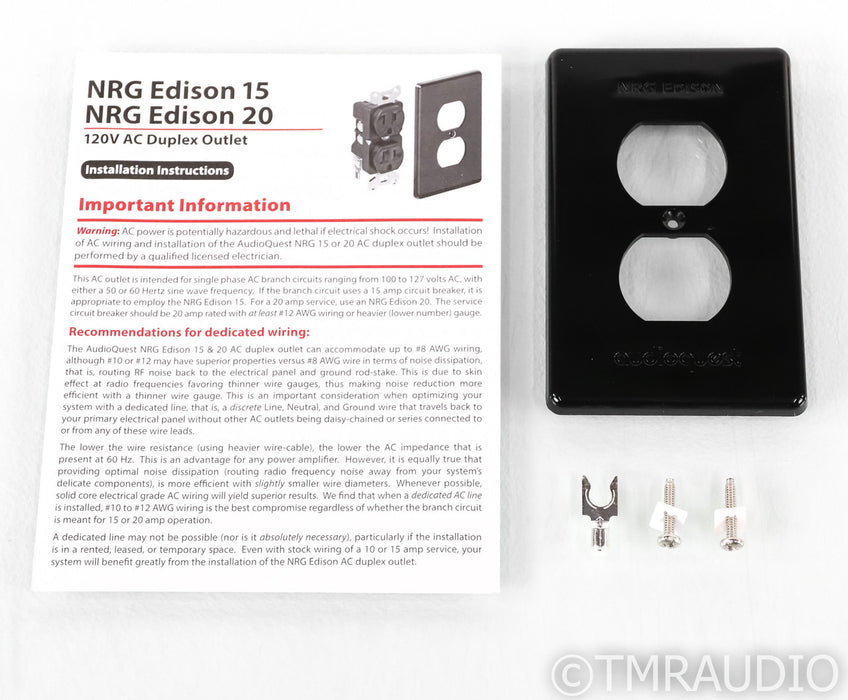 AudioQuest NRG Edison 15 AC Duplex Wall Outlet