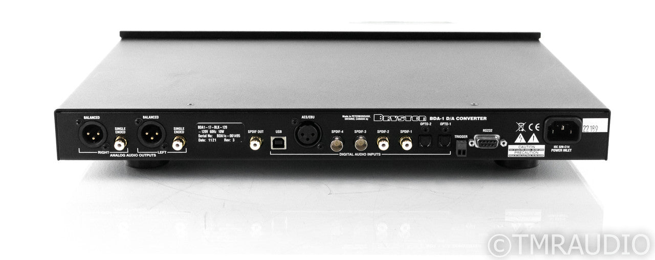 Bryston BDA-1 DAC Rev. 3; D/A Converter; No Remote