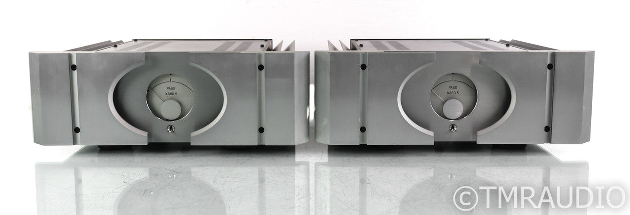 Pass Labs XA60.5 Mono Power Amplifier; XA-60.5; Silver Pair (Broken Meter)